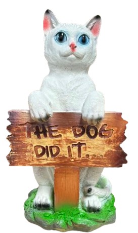 Kot The Dog Did It Biały